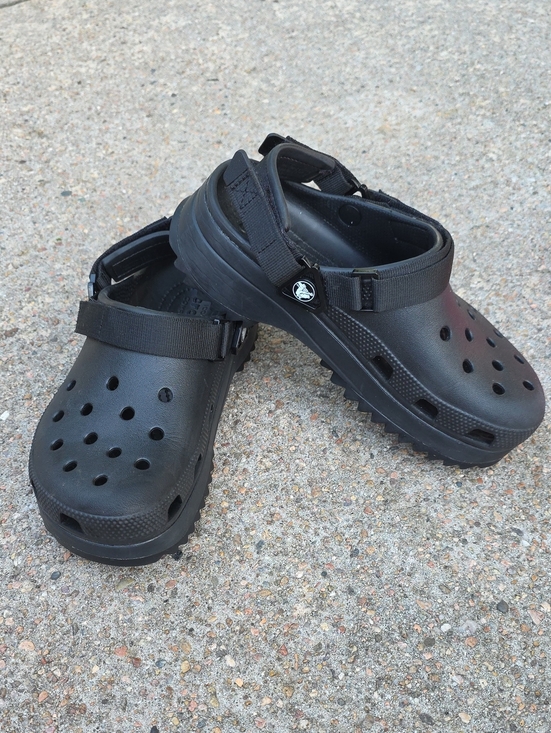 CROCS Shoes - Crocs Classic Black Hiker Clog With Adjustable Strap Size 8